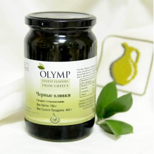 АГАТОВЫЕ оливки Халкидики (XL) Olymp, Греция, ст.банка, 400г