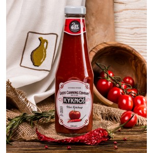 Кетчуп острый Kyknos, Греция, ст.бут., 330г Кетчуп острый Kyknos, Греция, ст.бут., 330г