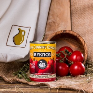 Сливовидные томаты в собств. соку Kyknos, Греция, жест.банка, 400г